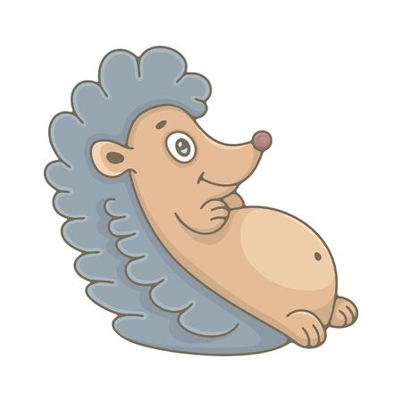 Hedgehog. isolated on white backgroundのイラスト素材