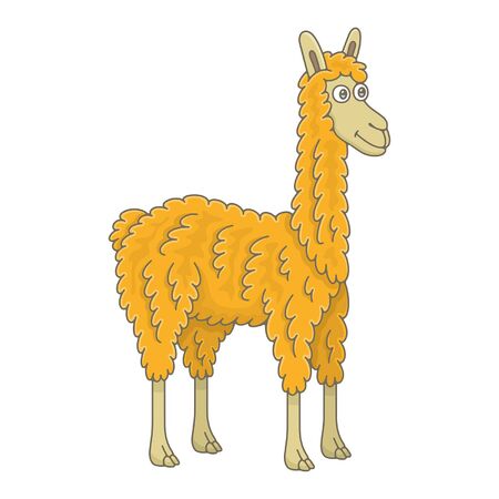 Llama. isolated on white backgroundのイラスト素材