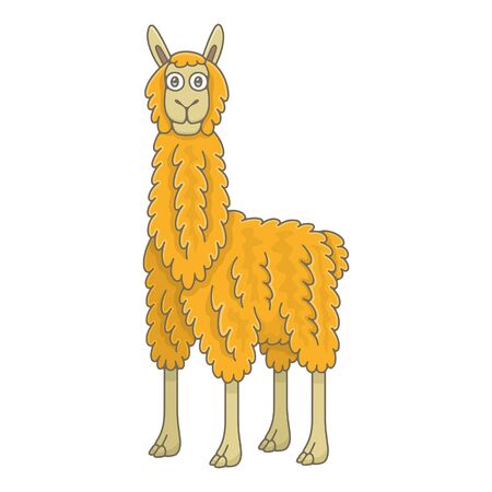 Llama. isolated on white backgroundのイラスト素材