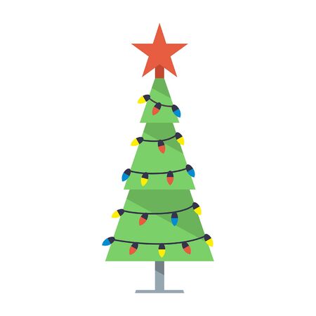 Christmas tree. isolated on white backgroundのイラスト素材