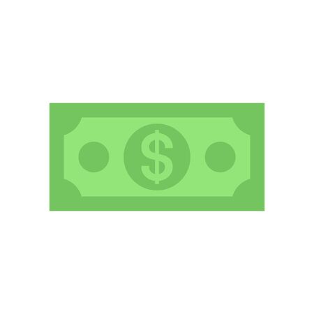 Dollar bill icon. isolated on white backgroundのイラスト素材