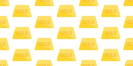 Seamless pattern with Golden bars. isolated on white backgroundのイラスト素材