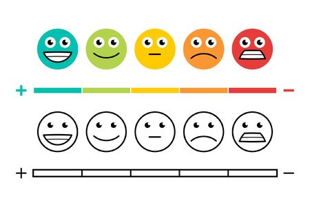 Rating satisfaction. isolated on white backgroundのイラスト素材