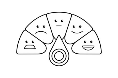 Rating customer satisfaction meter. isolated on white backgroundのイラスト素材