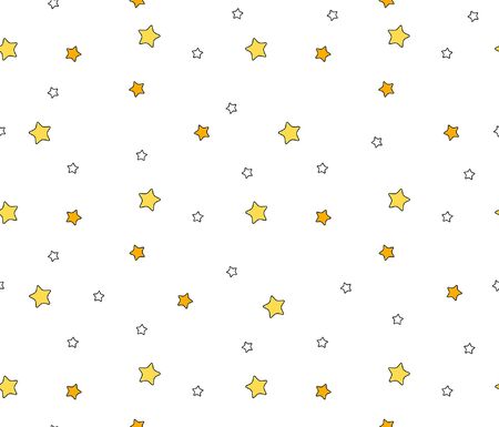 Seamless pattern with stars. isolated on white backgroundのイラスト素材
