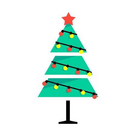 Christmas tree. isolated on white backgroundのイラスト素材