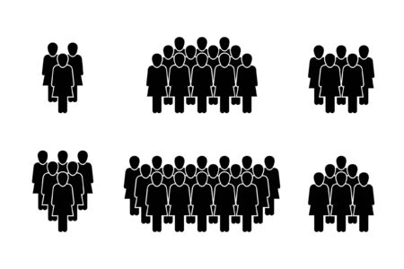 People icon set in trendy flat style. isolated on white backgroundのイラスト素材