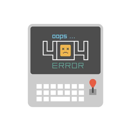 404 Error Page. Page Not Found Error 404. Flat Style. isolated on white backgroundのイラスト素材