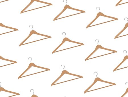 Seamless pattern with Hangers. flat style. isolated on Gray backgroundのイラスト素材