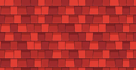Roof tiles seamless pattern. Flat Styleのイラスト素材