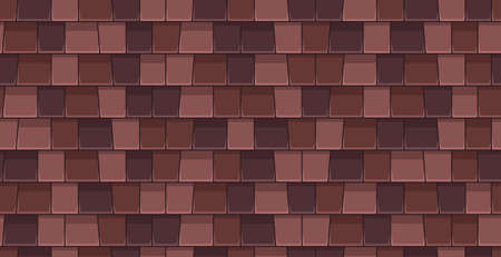 Roof tiles seamless pattern. Flat Styleのイラスト素材
