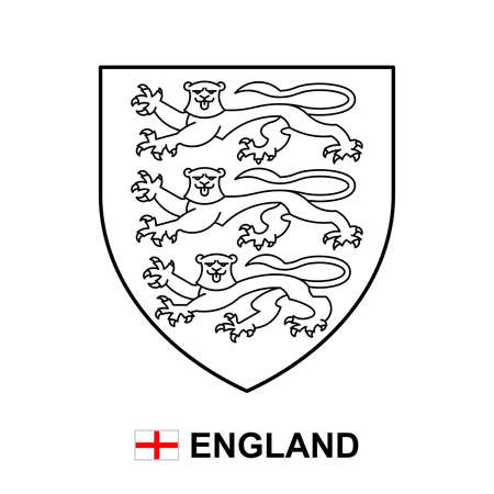 Coat of arms of England. isolated on white backgroundのイラスト素材