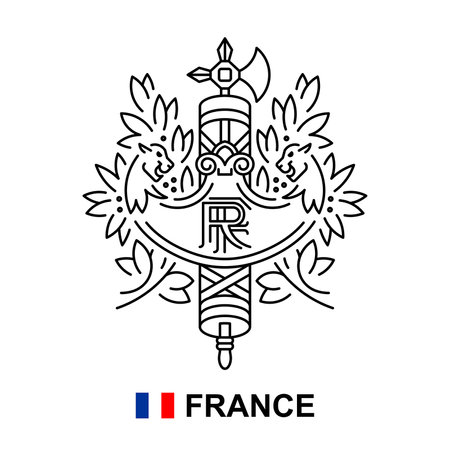Coat of arms of France. isolated on white backgroundのイラスト素材