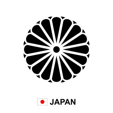 Coat of arms of Japan. isolated on white backgroundのイラスト素材