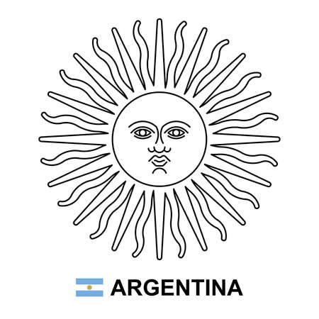Coat of arms of Argentina. isolated on white backgroundのイラスト素材