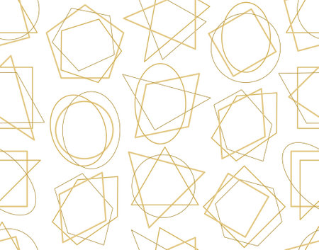 Seamless pattern with Geometric lines. isolated on white backgroundのイラスト素材