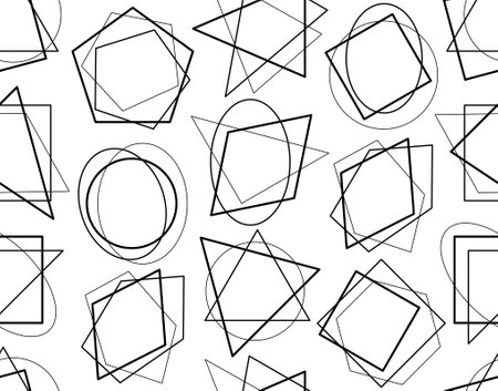 Seamless pattern with Geometric lines. isolated on white backgroundのイラスト素材