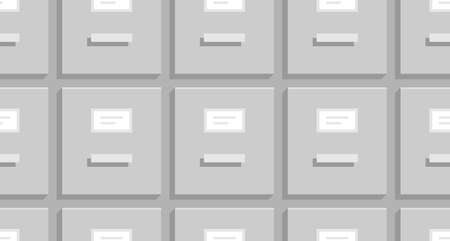 Seamless pattern with Filing cabinets. Office document file organisation. Flat styleのイラスト素材