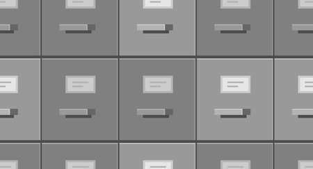 Seamless pattern with Filing cabinets. Office document file organisation. Flat styleのイラスト素材