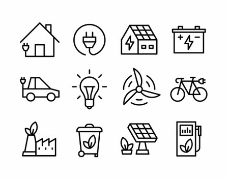 Ecology icons set. Minimal thin line web icon set. Thin line icon setのイラスト素材