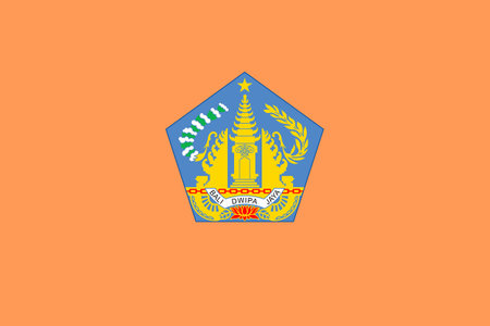 Flags of Bali. Flat element design. National Flag. White isolated backgroundのイラスト素材
