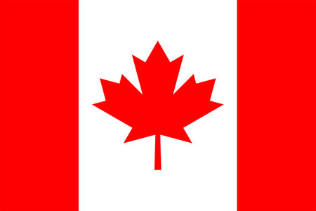 Flags of Canada. Flat element design. National Flag. White isolated backgroundのイラスト素材