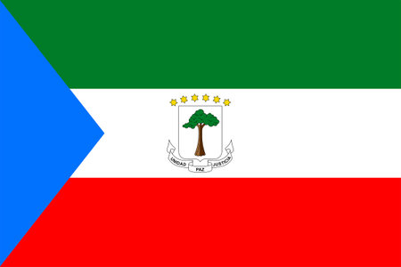 Flags of Equatorial Guinea. Flat element design. National Flag. White isolated backgroundのイラスト素材