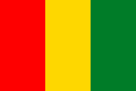 Flags of Guinea. Flat element design. National Flag. White isolated backgroundのイラスト素材