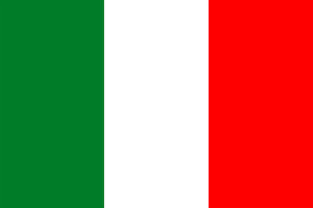 Flags of Italy. Flat element design. National Flag. White isolated backgroundのイラスト素材