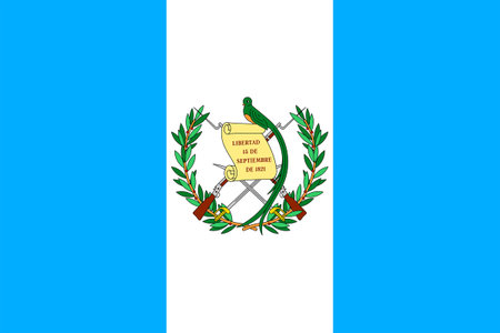 Flags of Guatemala. Flat element design. National Flag. White isolated backgroundのイラスト素材