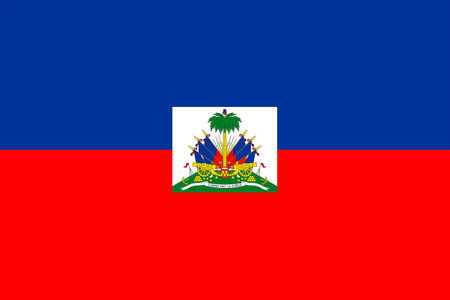 Flags of Haiti. Flat element design. National Flag. White isolated backgroundのイラスト素材