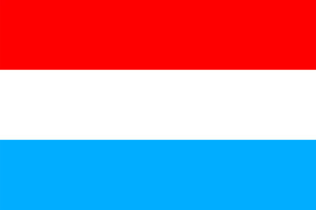 Flags of Luxembourg. Flat element design. National Flag. White isolated backgroundのイラスト素材