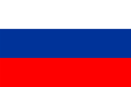 Flags of Russia. Flat element design. National Flag. White isolated backgroundのイラスト素材