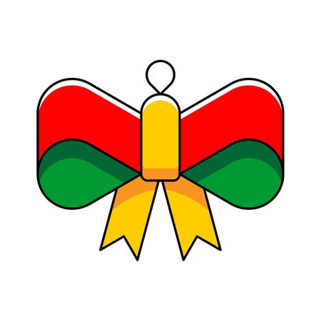 Christmas bow icon. Outline icons. Holiday symbolのイラスト素材