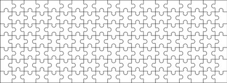 Puzzle pieces background. Jigsaw puzzle background with pieces. Flat styleのイラスト素材