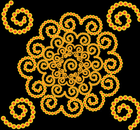 glowing pattern of gerlyand vectorのイラスト素材