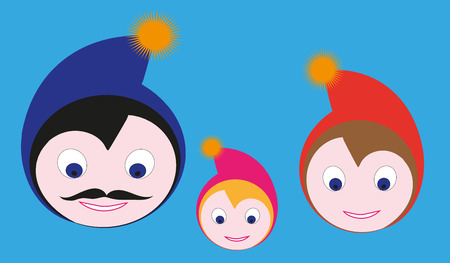 smile gnom vector sschastlivaya cheerful familyのイラスト素材