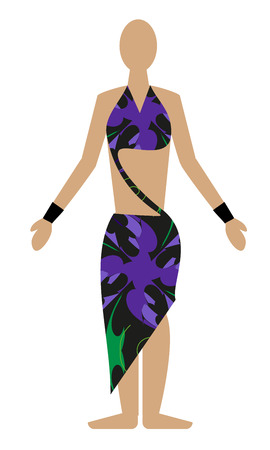 outdoor beach mini dress vectorのイラスト素材