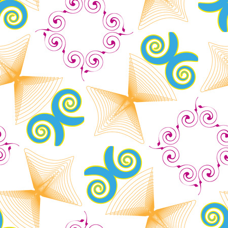 vector pattern of swirls and linesのイラスト素材