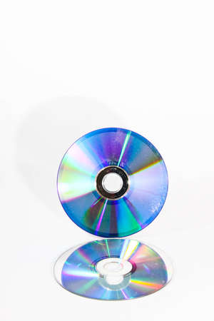 Two Cds with their reflectionの写真素材