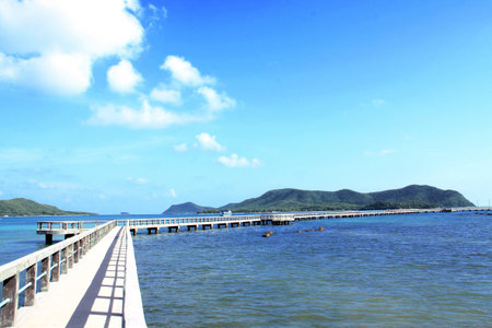 Road to blue seaの写真素材