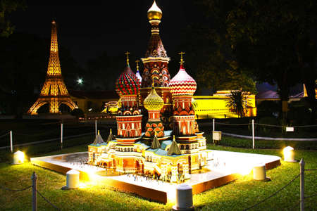 CHONBURI, THAILAND - NOVEMBER 21: St. Basil was built to mini size in Mini Siam on November 21, 2011 in Chonburi, Thailandのeditorial素材