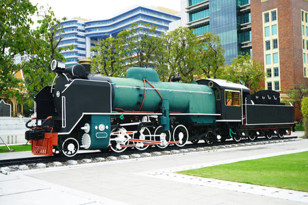 Mikado steam locomotive, the ancestor of the world train that remain in Thailand.の写真素材