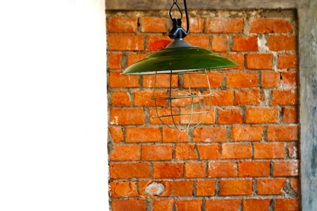 Vintage style antique ceiling lamp with large iron cover.