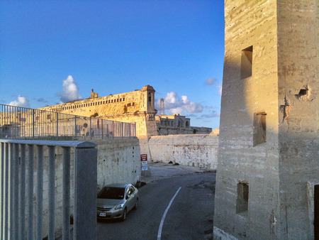 A fortress on the coast of Maltaのeditorial素材