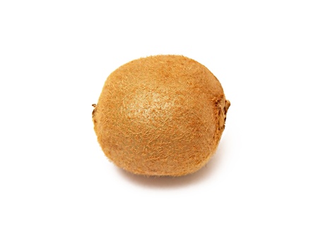 A ripe kiwi isolated on white backgroundの写真素材