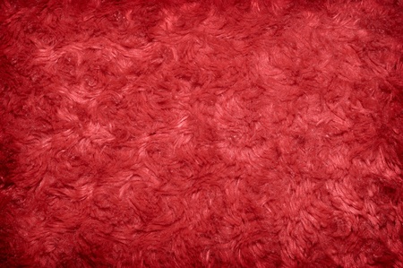 Red hairy polyester texture backgroundの写真素材