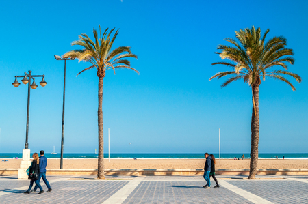 Malvarrosa beach, Valencia, Spainのeditorial素材