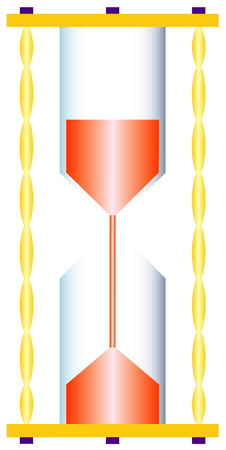 Realistic sand glass - isolated over white backgroundのイラスト素材