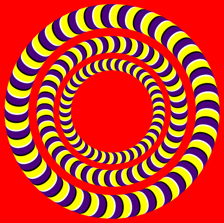 Rotation  Optical illusion   Bright background with the optical illusion of rotation of circlesのイラスト素材